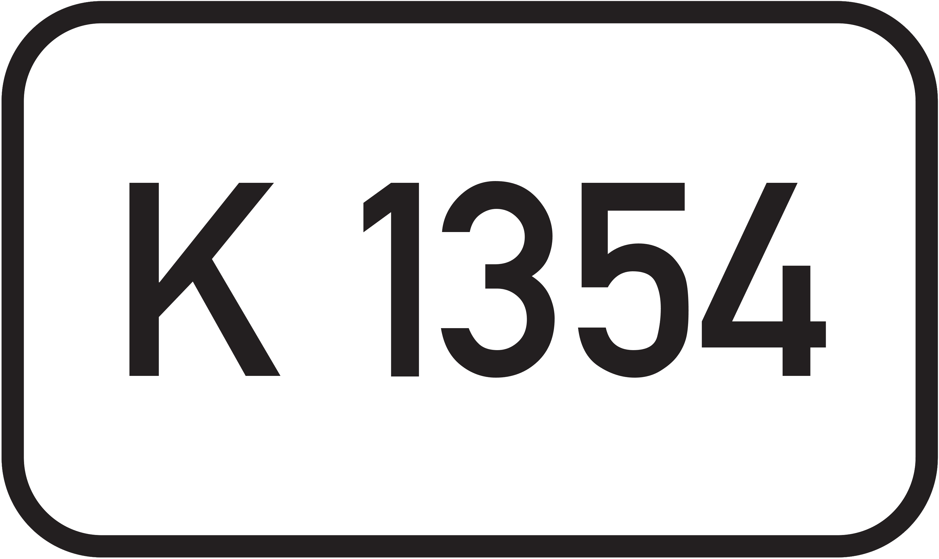 Straßenschild Kreisstraße K 1354