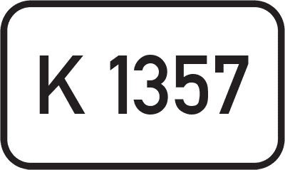 Straßenschild Kreisstraße K 1357