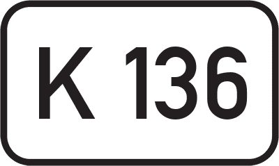 Straßenschild Kreisstraße K 136