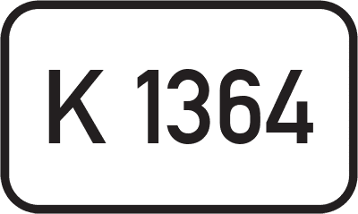 Straßenschild Kreisstraße K 1364