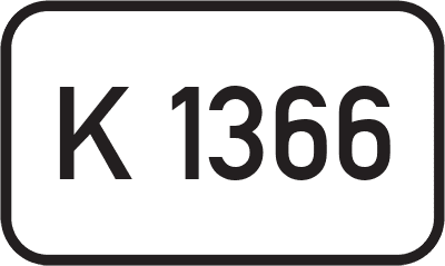 Straßenschild Kreisstraße K 1366