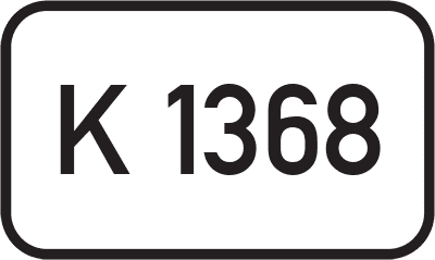 Straßenschild Kreisstraße K 1368