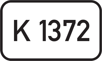 Straßenschild Kreisstraße K 1372