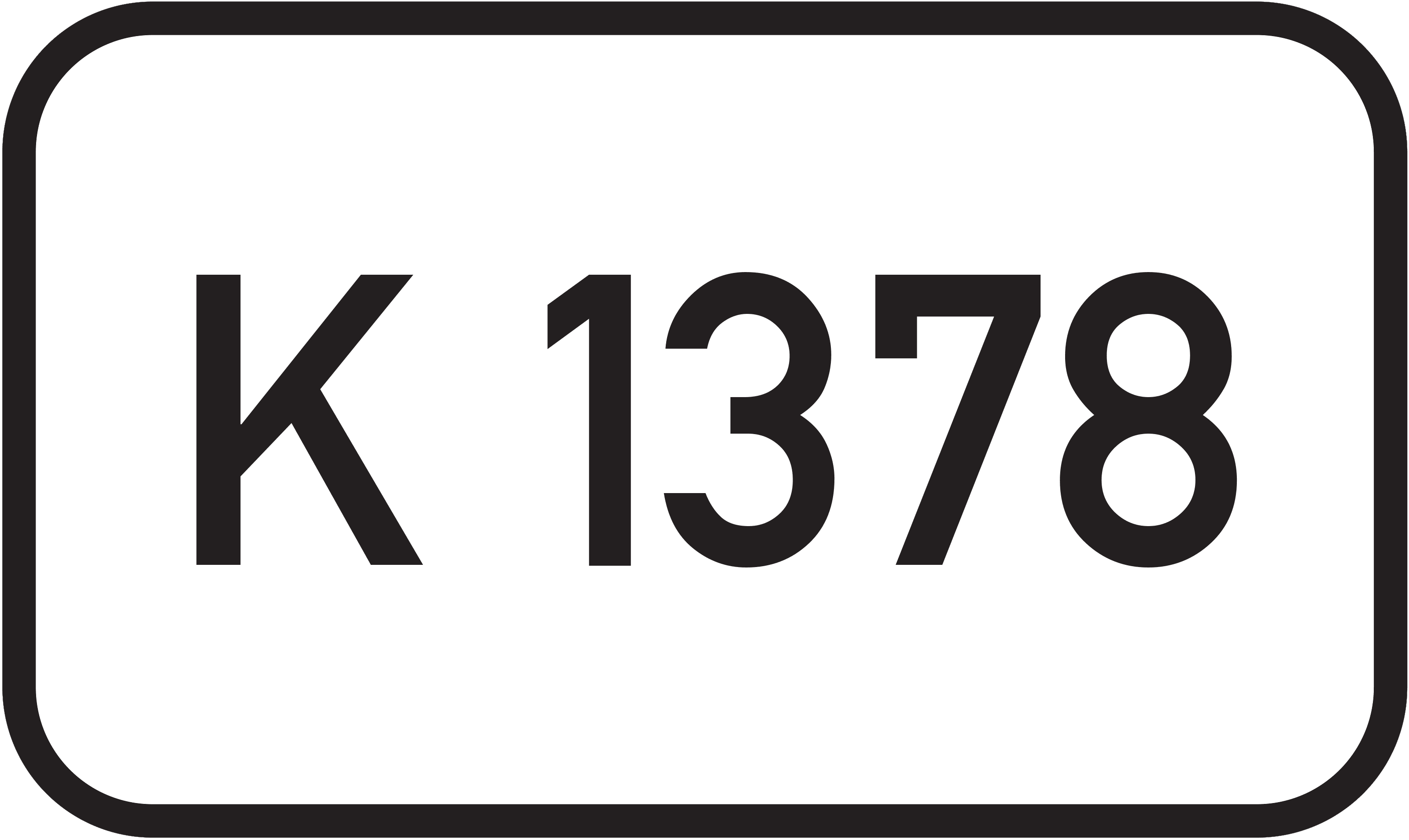 Straßenschild Kreisstraße K 1378
