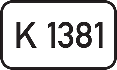 Straßenschild Kreisstraße K 1381