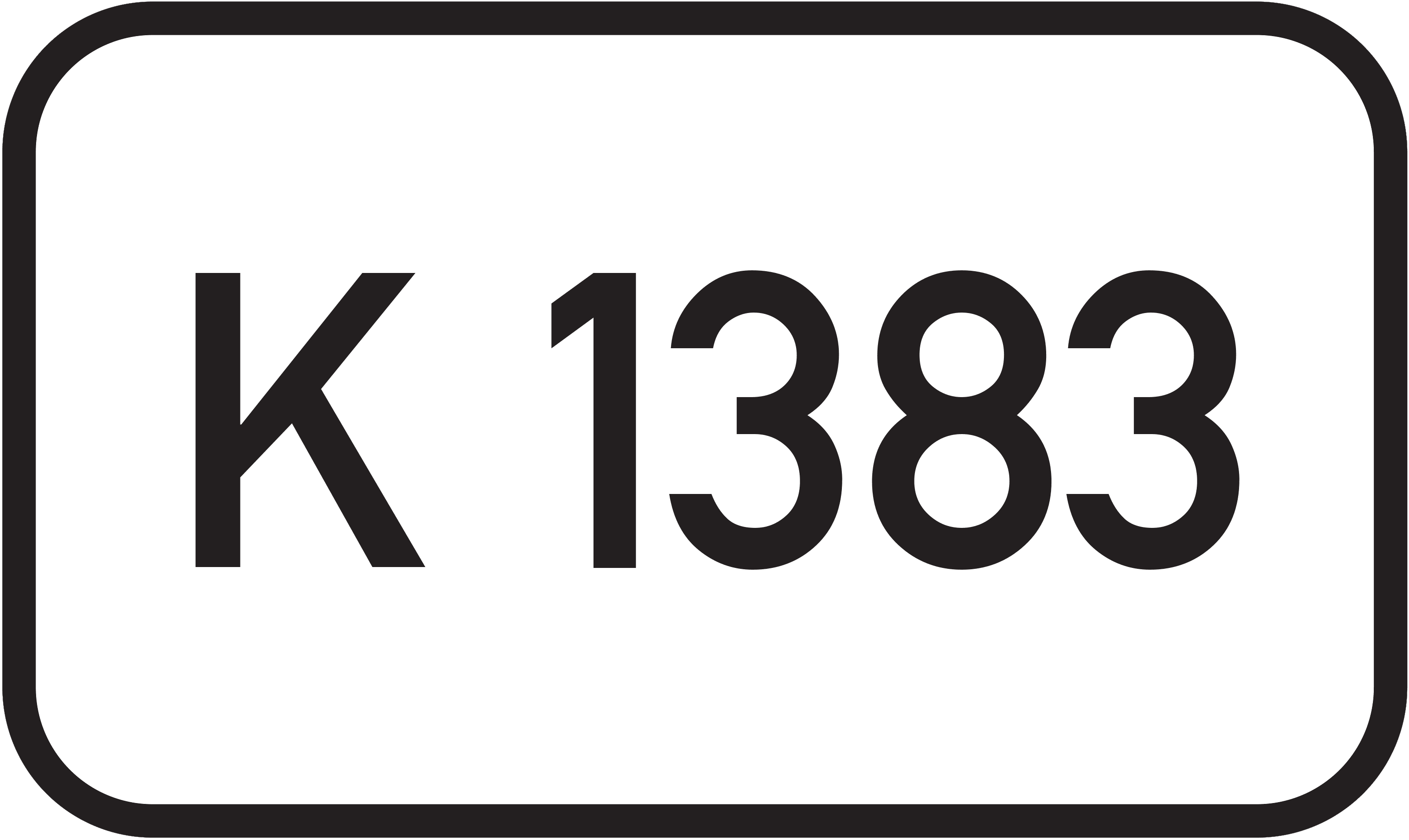 Straßenschild Kreisstraße K 1383