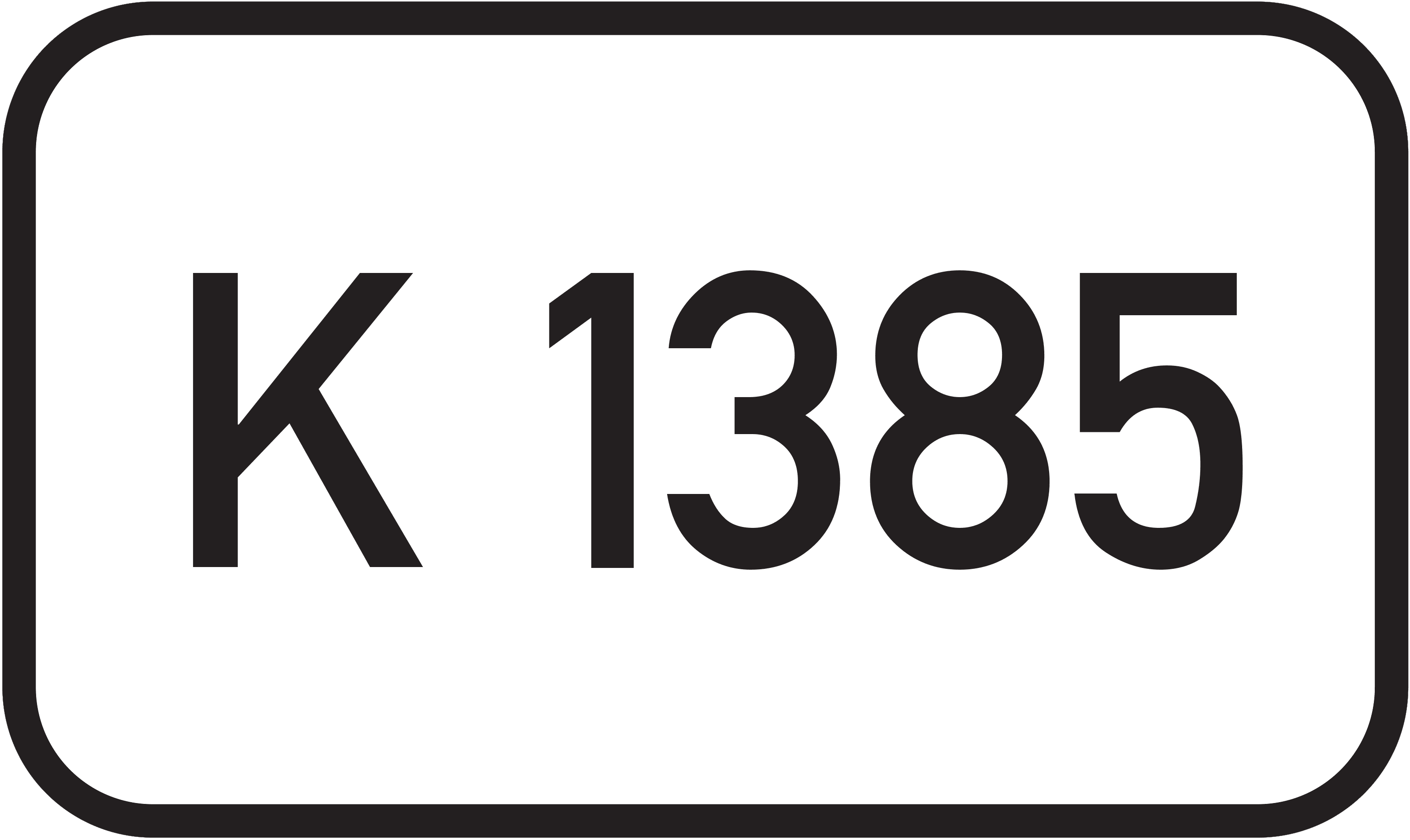 Straßenschild Kreisstraße K 1385