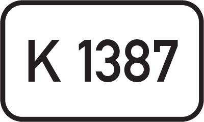 Straßenschild Kreisstraße K 1387