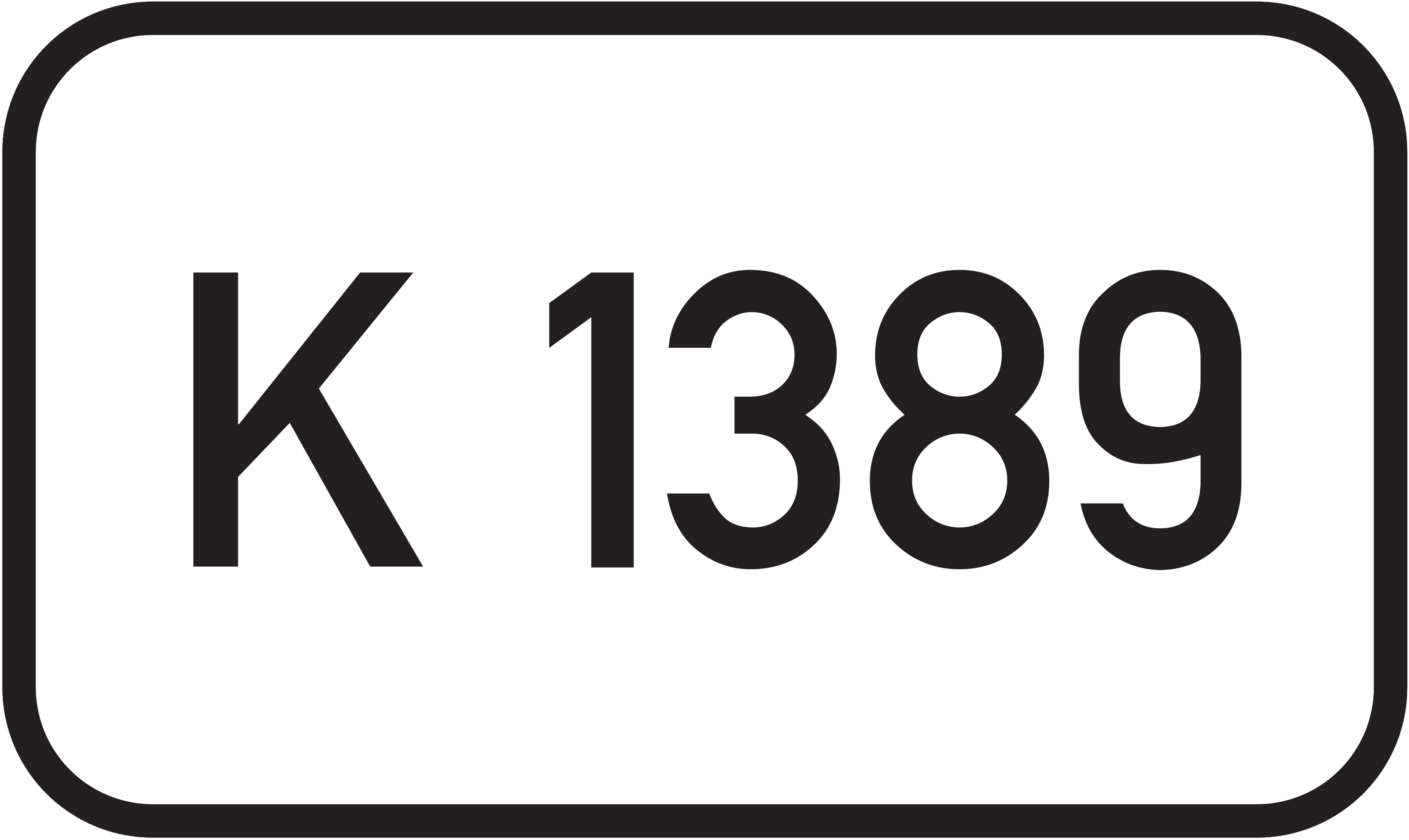 Straßenschild Kreisstraße K 1389