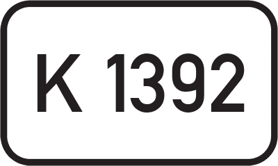 Straßenschild Kreisstraße K 1392