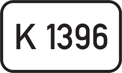 Straßenschild Kreisstraße K 1396