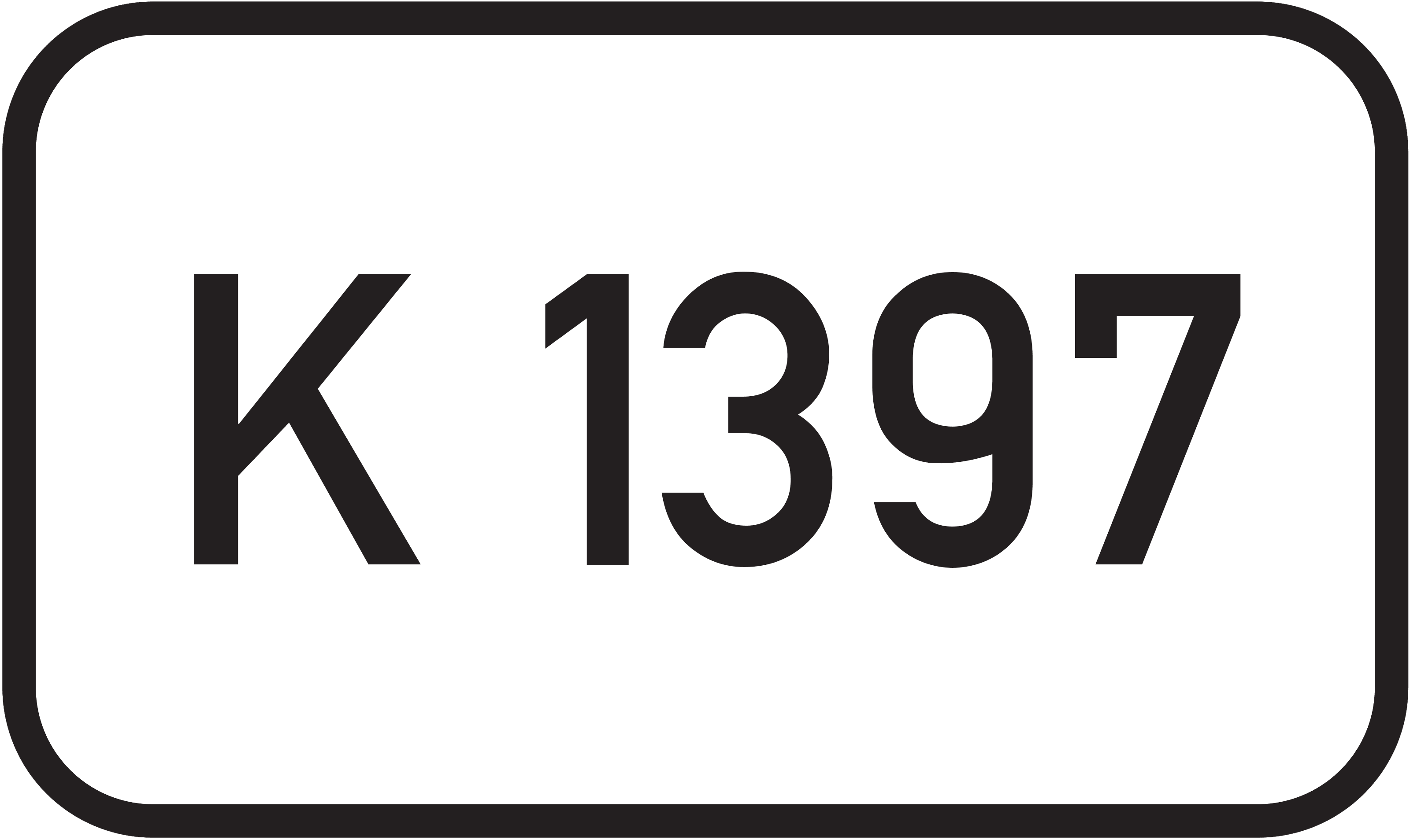 Straßenschild Kreisstraße K 1397