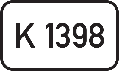 Straßenschild Kreisstraße K 1398