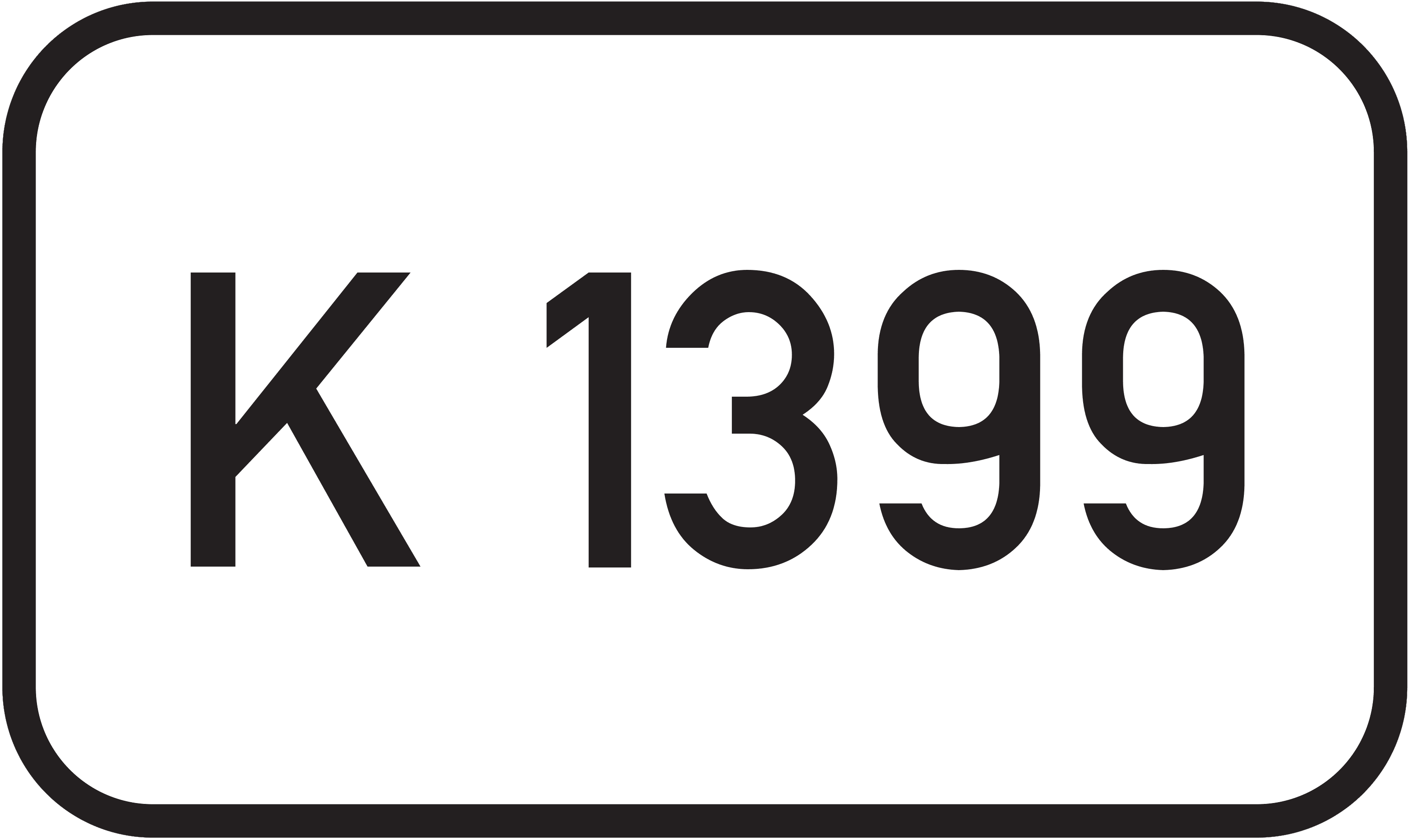 Straßenschild Kreisstraße K 1399