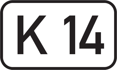 Straßenschild Kreisstraße K 14
