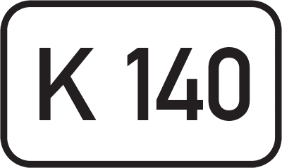 Straßenschild Kreisstraße K 140
