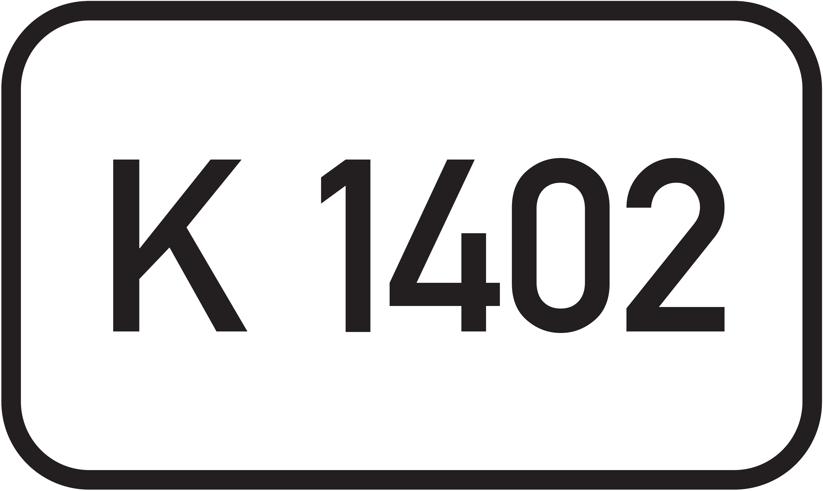 Straßenschild Kreisstraße K 1402