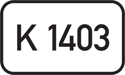 Straßenschild Kreisstraße K 1403