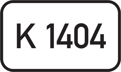 Straßenschild Kreisstraße K 1404