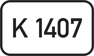 Straßenschild Kreisstraße K 1407