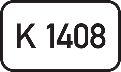 Straßenschild Kreisstraße K 1408