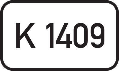 Straßenschild Kreisstraße K 1409