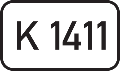 Straßenschild Kreisstraße K 1411