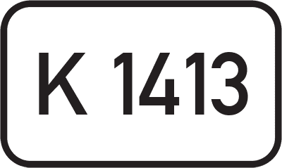 Straßenschild Kreisstraße K 1413