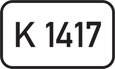 Straßenschild Kreisstraße K 1417