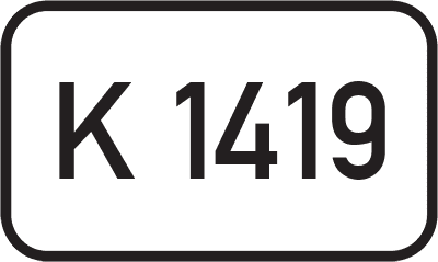 Straßenschild Kreisstraße K 1419