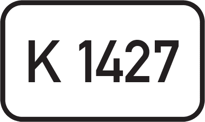 Straßenschild Kreisstraße K 1427