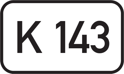 Straßenschild Kreisstraße K 143