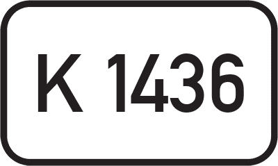 Straßenschild Kreisstraße K 1436
