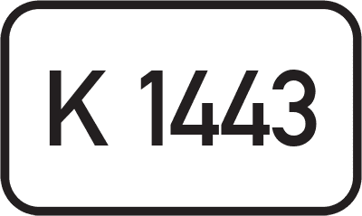 Straßenschild Kreisstraße K 1443