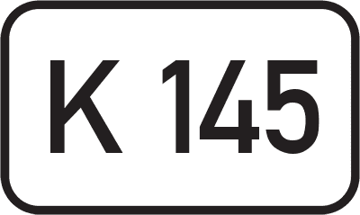 Straßenschild Kreisstraße K 145