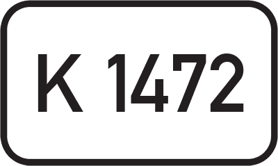 Straßenschild Kreisstraße K 1472