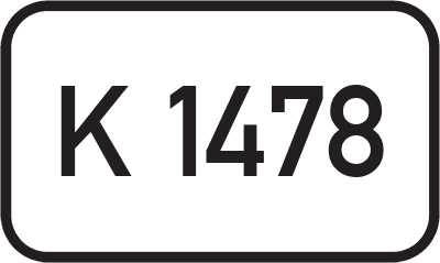 Straßenschild Kreisstraße K 1478