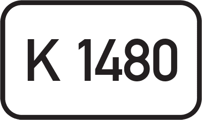 Straßenschild Kreisstraße K 1480