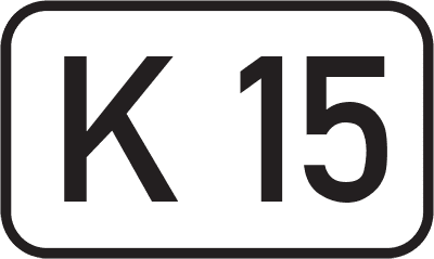 Straßenschild Kreisstraße K 15