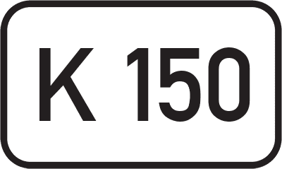 Straßenschild Kreisstraße K 150