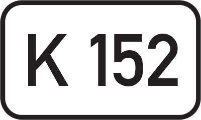 Straßenschild Kreisstraße K 152