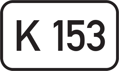 Straßenschild Kreisstraße K 153