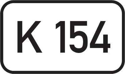 Straßenschild Kreisstraße K 154