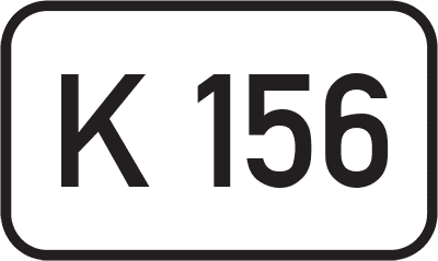 Straßenschild Kreisstraße K 156