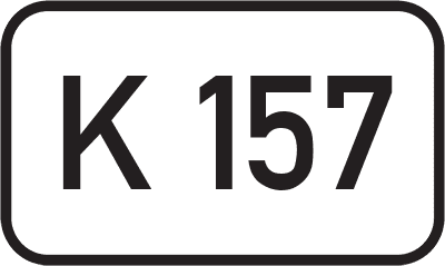Straßenschild Kreisstraße K 157
