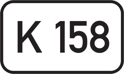 Straßenschild Kreisstraße K 158