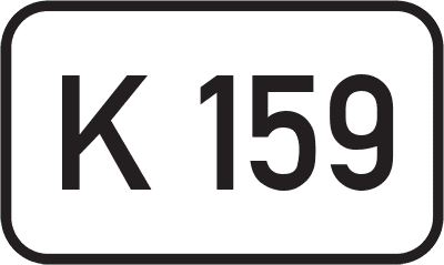 Straßenschild Kreisstraße K 159