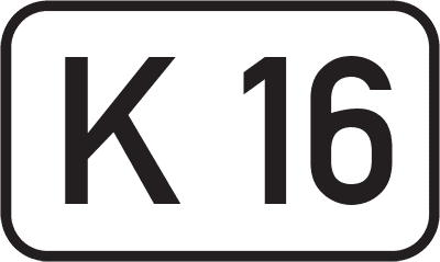 Straßenschild Kreisstraße K 16