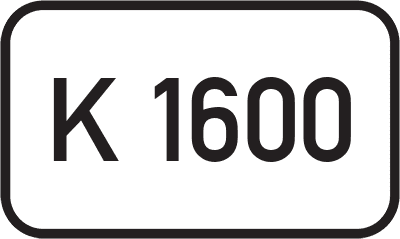 Straßenschild Kreisstraße K 1600