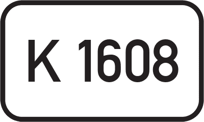 Straßenschild Kreisstraße K 1608